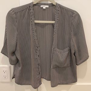 Short sleeve button up—polyester